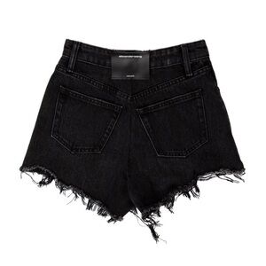 Alexander Wang Black Frayed Jean Shorts